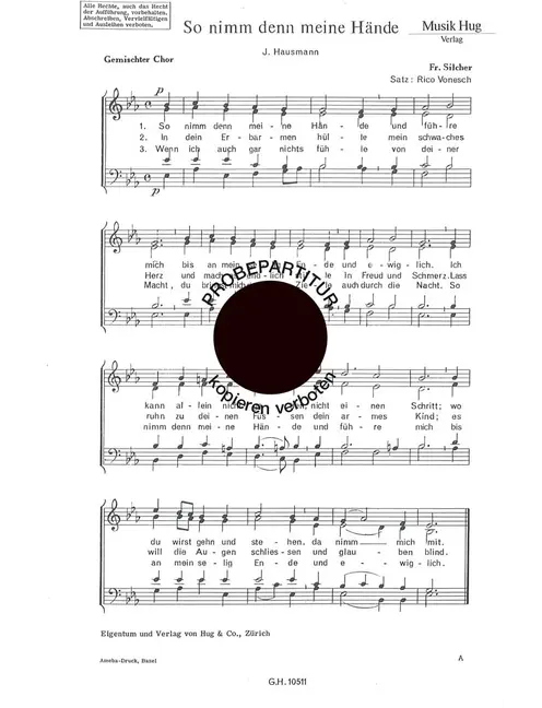 So nimm denn meine Hände